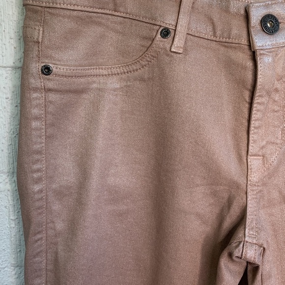 Rich & Skinny Metallic Stretch Rose Gold Skinny Jegging Jeans sz 29 - Picture 3 of 7